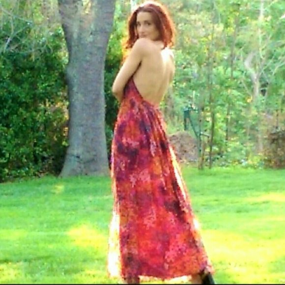 Designer Givenchy Couture Vintage Open Back Chiffon Gown - Picture 8 of 8